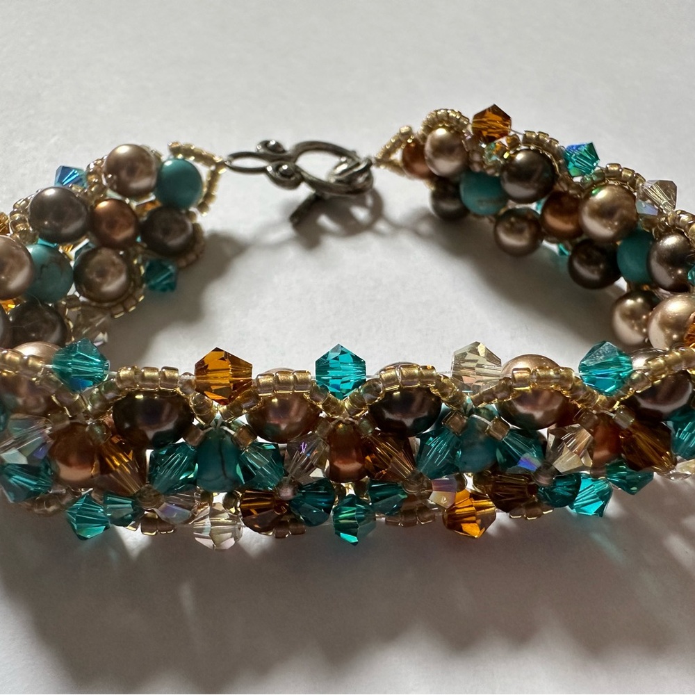 Reversible Statement Bracelet With Teal Stones, S… - image 7